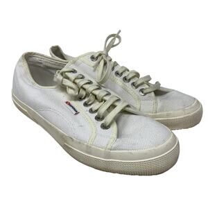 Emily Ratajkowski x Superga Classic Sneaker Lace Up Womens Size 10 White